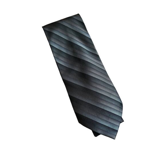 Vintage Arrow Green Striped Tees 90s Silk Necktie - Picture 1 of 4